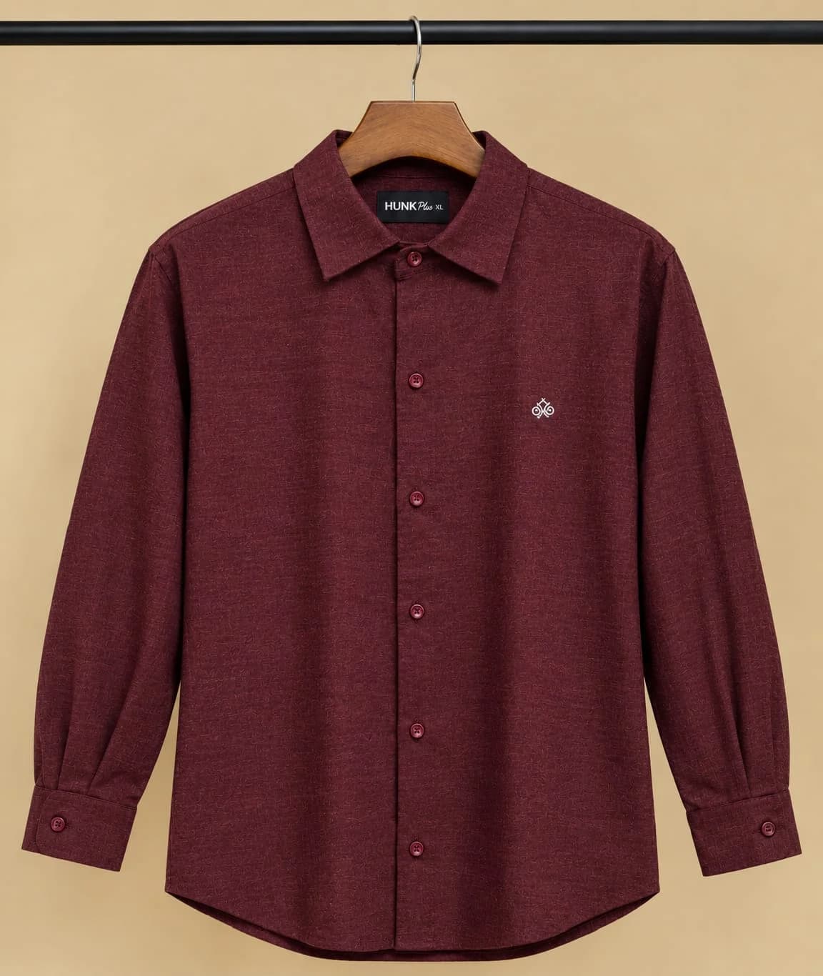 hunk-plus-mens-burgundy-wine-formal-casual-shirt.webp