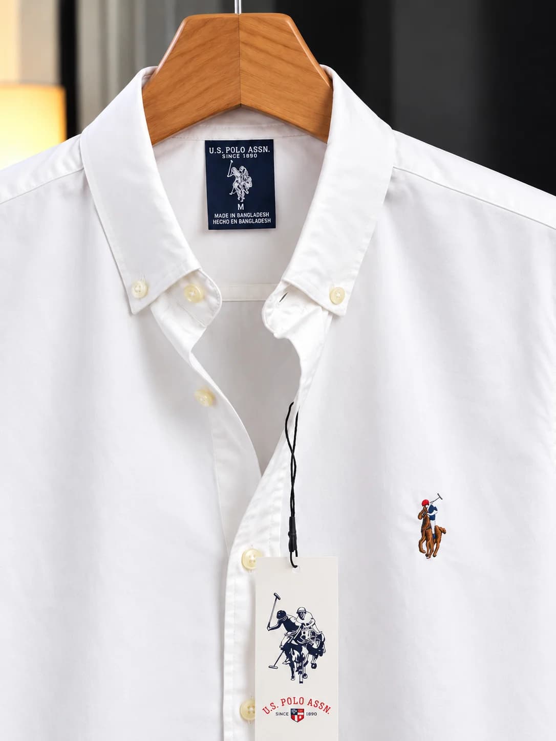 U.S. Polo Assn. men’s white Oxford button-down shirt