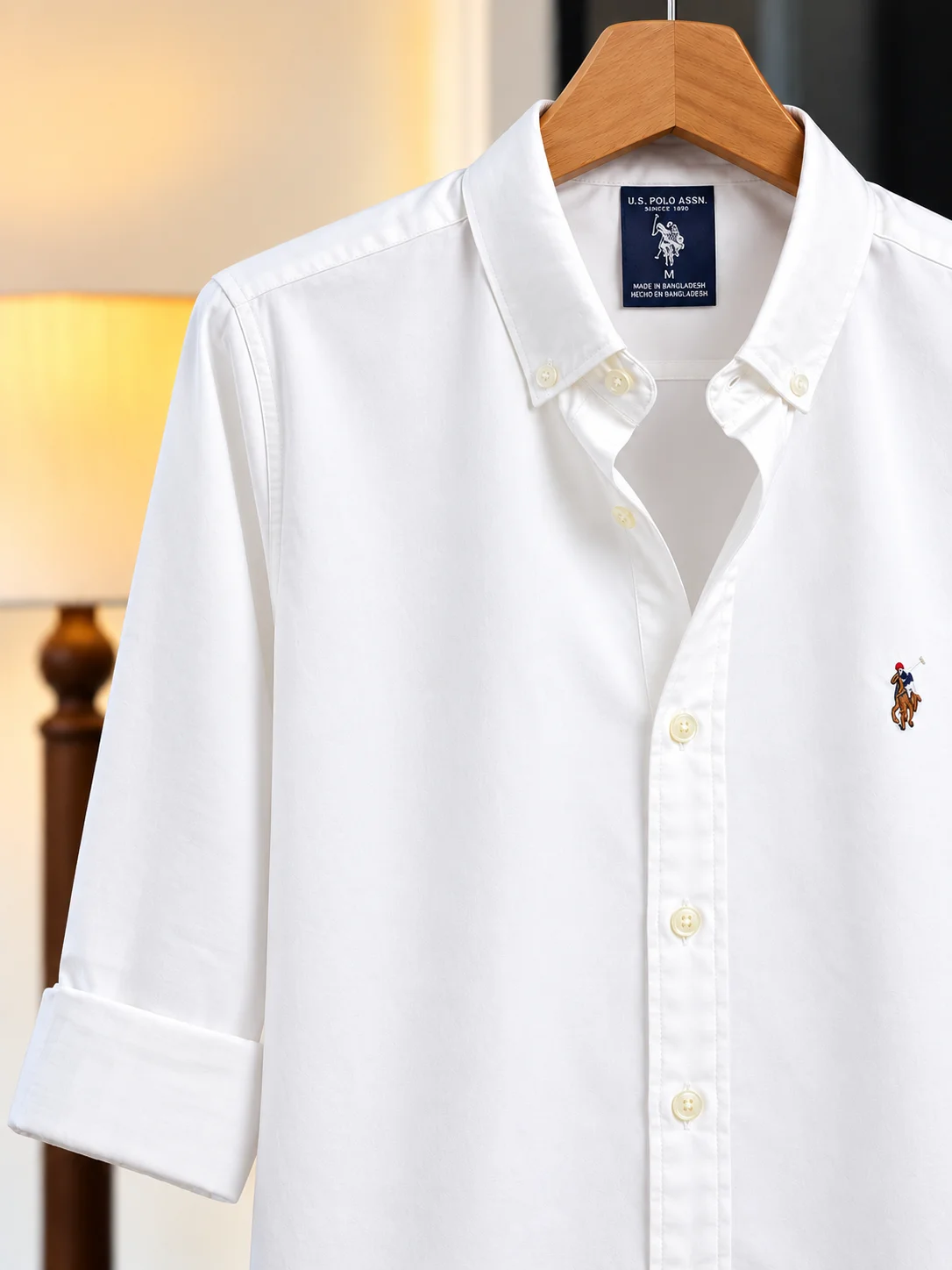 U.S. Polo Assn. classic fit white button-down shirt for men